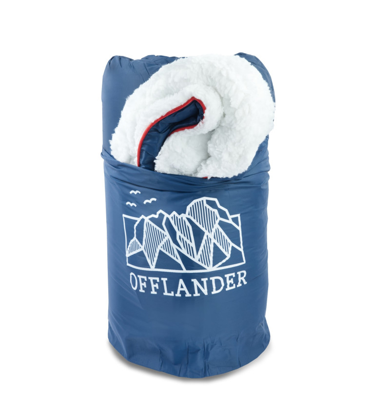 OFFLANDER MIĘKKI KOC PLED KEMPINGOWY GRANATOWY 200 x 140 | Sklep I...