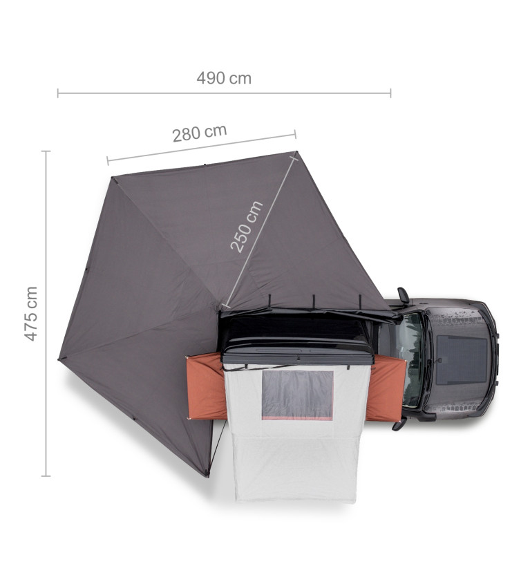 OFFLANDER MARKIZA SAMONOŚNA WING 270 LEWA 2.5 M | Sklep IronRat Ou...