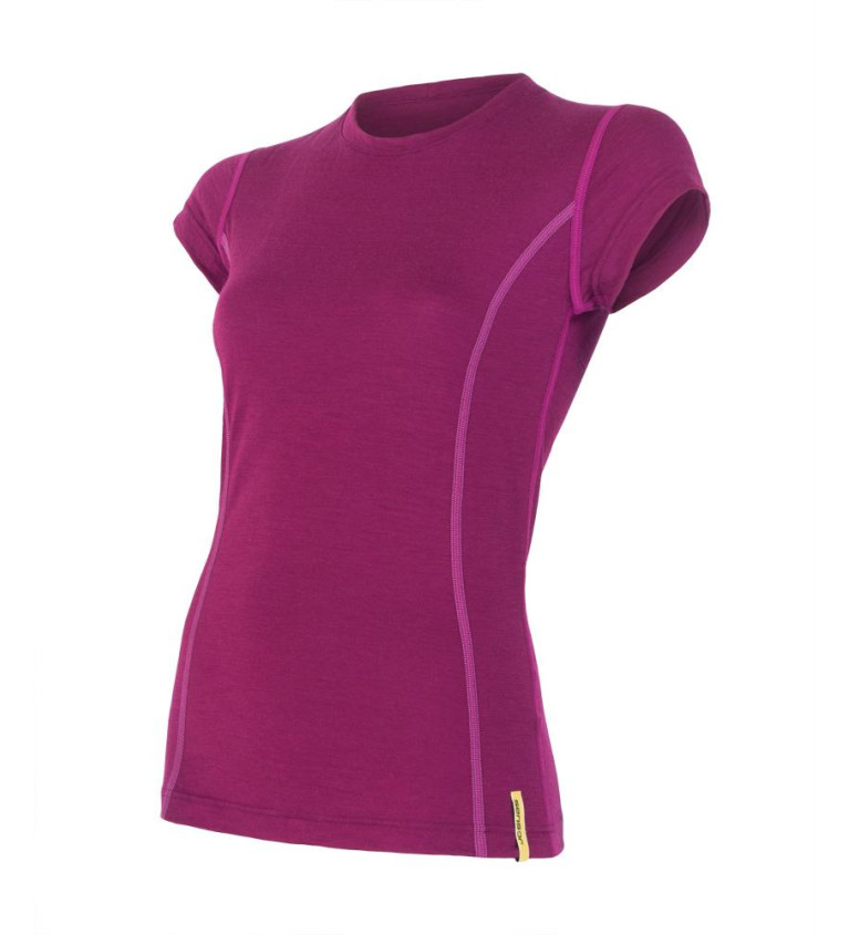 SENSOR MERINO ACTIVE tee ss WOM lilla M | Sklep IronRat Outdoor