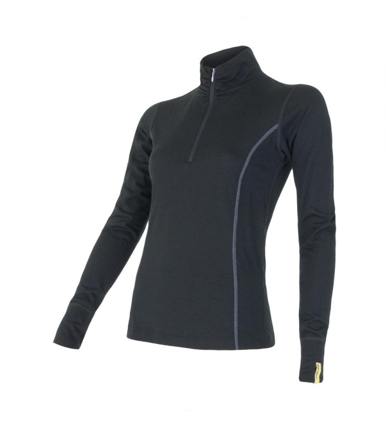 SENSOR MERINO ACTIVE tee ls zip WOM black XL | Sklep IronRat Outdoor