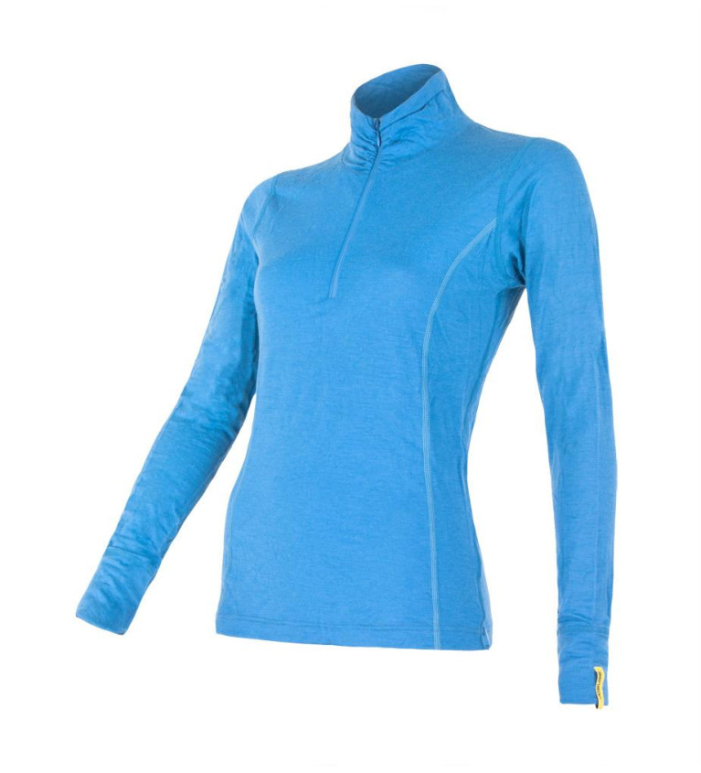 SENSOR MERINO ACTIVE tee ls zip WOM blue XL | Sklep IronRat Outdoor