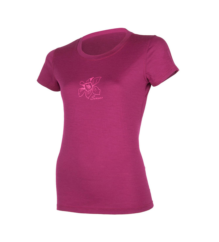 SENSOR MERINO ACTIVE PT tee ss WOM lilla orchid L | Sklep IronRat O...