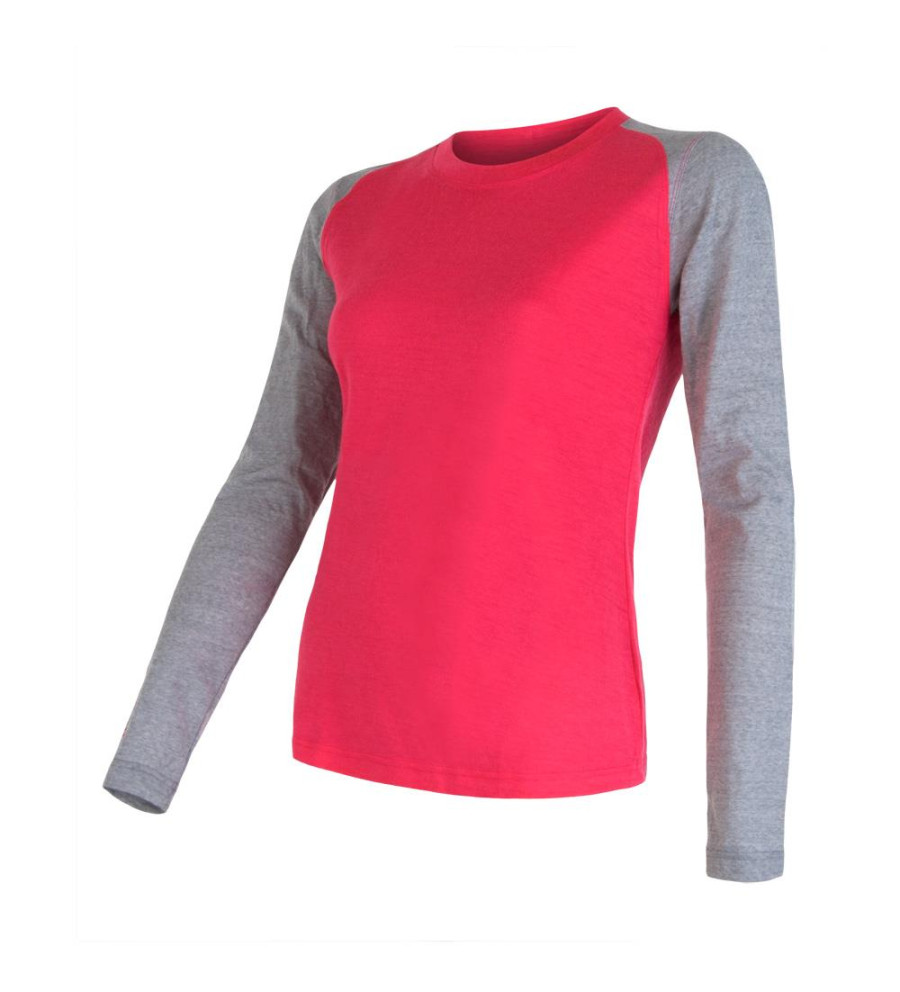 SENSOR MERINO ACTIVE PT tee ls WOM mag/gry logo S | Sklep IronRat O...