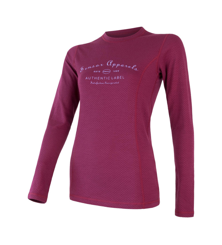 SENSOR MERINO DF tee ls WOM lilla label M | Sklep IronRat Outdoor