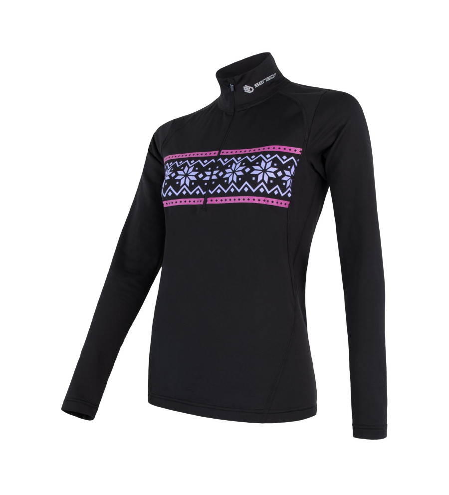 SENSOR COOLMAX THERMO tee ls zip WOM black/print M | Sklep IronRat ...