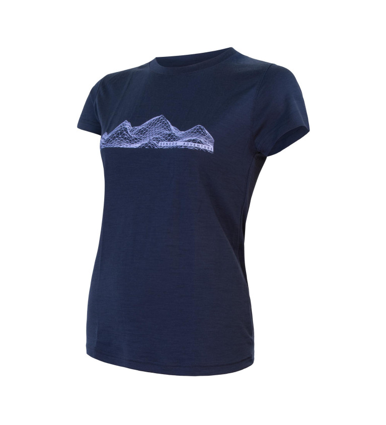 SENSOR MERINO ACTIVE PT tee ss WOM d. blue mo. S | Sklep IronRat Ou...