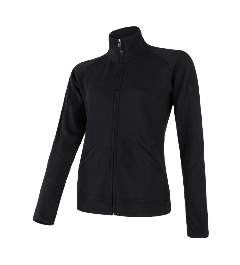 SENSOR MERINO UPPER fleece full zip WOM blk M | Sklep IronRat Outdoor