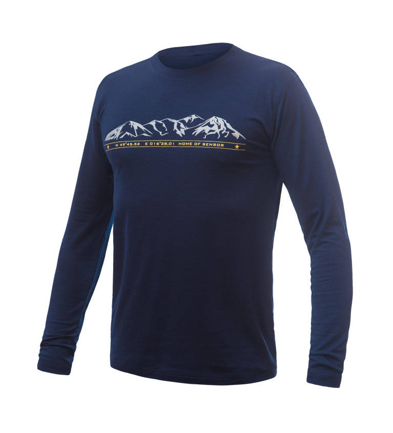 SENSOR MERINO ACTIVE MOUNTAINS tee ls MEN d. bl. M | Sklep IronRat ...