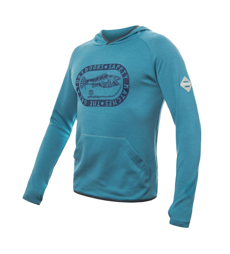 SENSOR MERINO UPPER OUTD. hoodie MEN mint blue M | Sklep IronRat Ou...