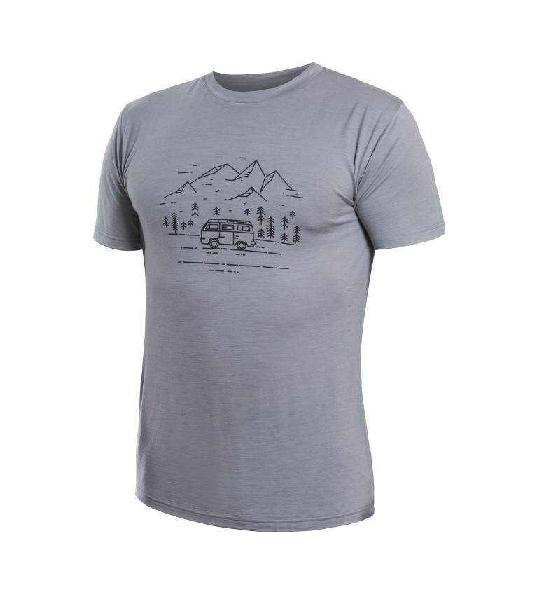 SENSOR MERINO ACTIVE VAN LIFE tee ss MEN grey M | Sklep IronRat Out...