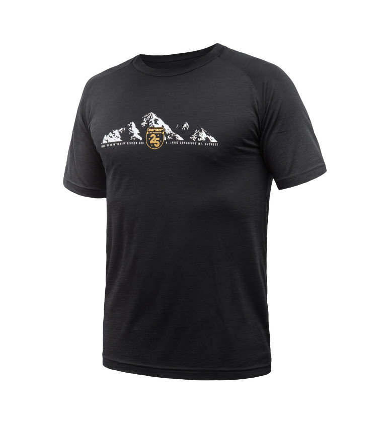 SENSOR MERINO AIR RJ EVEREST tee ss MEN black S | Sklep IronRat Out...