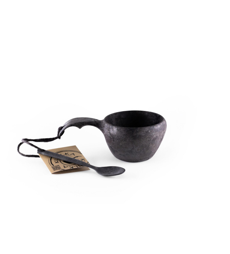 KUPILKA - Classic cup + łyżeczka black - opakowa. | Sklep IronRat...