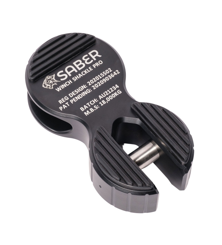 Saber 7075 Alloy Winch Shackle Pro - Black | Sklep IronRat Outdoor
