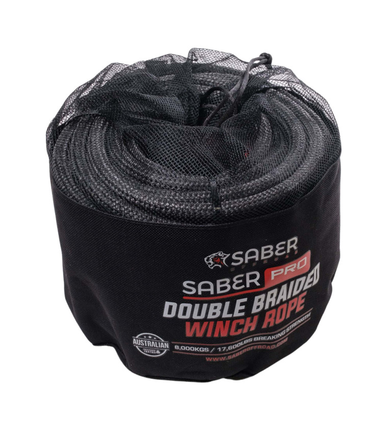 SaberProÂ® Double Braided 30M Winch Rope (black) | Sklep IronRat ...