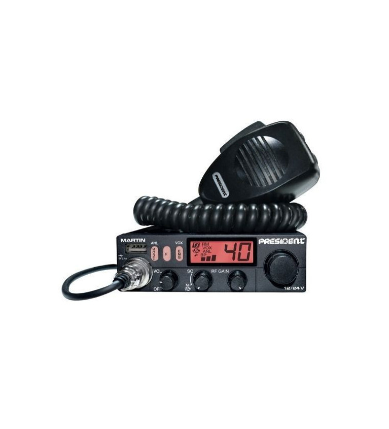 RADIO CB PRESIDENT MARTIN ASC AM/FM | Sklep IronRat Outdoor