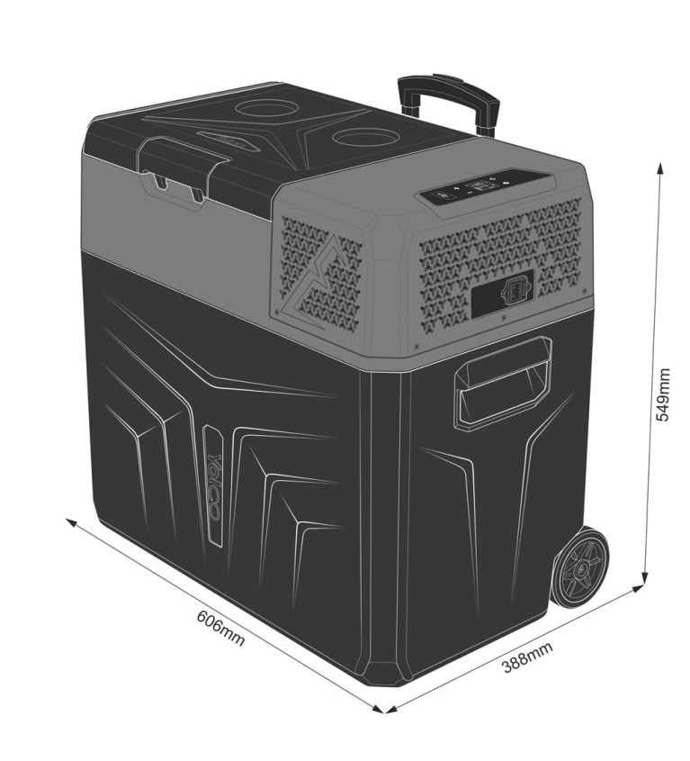 Lodówka przenośna kompresorowa Yolco BX50 Carbon