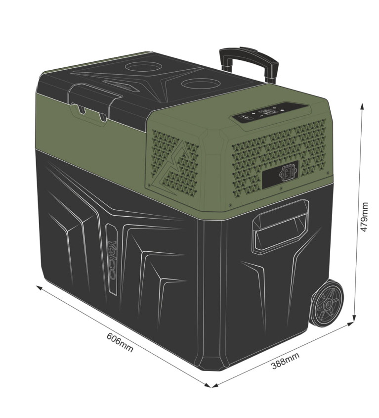 Lodówka przenośna kompresorowa Yolco BX40 Green