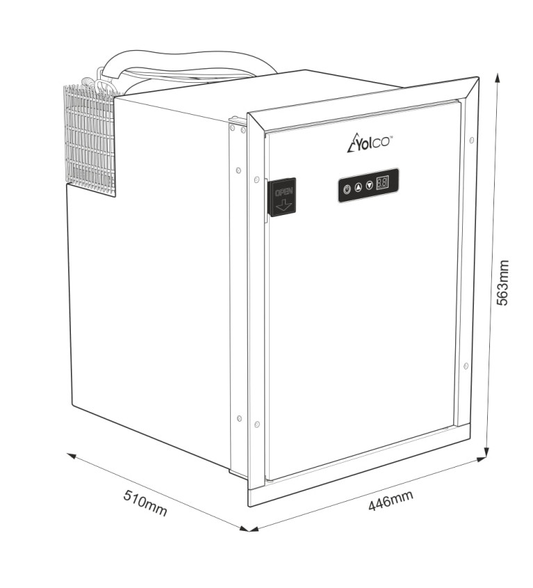 Lodówka kompresorowa Yolco QL50 Silver