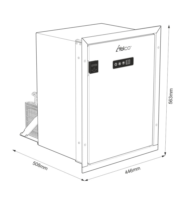 Lodówka kompresorowa Yolco QL40 Silver