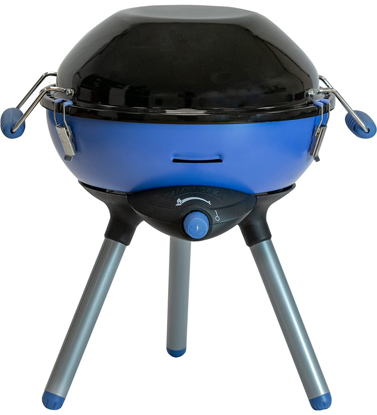 Campingaz Party Grill 400 Caravan Connect gas cooker, gas grill (black/blue, 30mbar, with caravan connection, model 2023)
