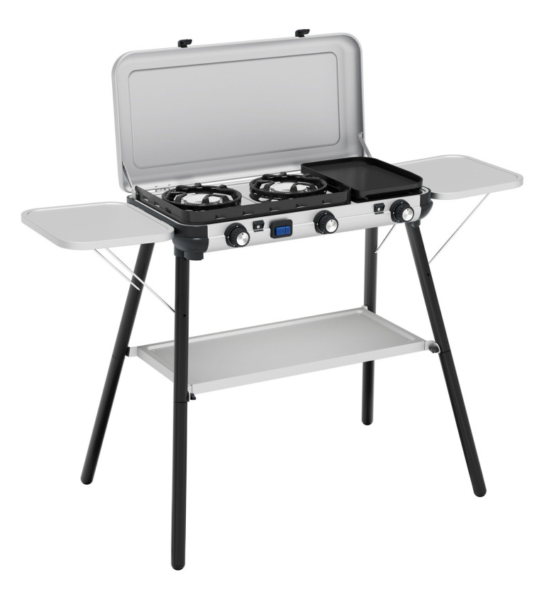 Campingaz Camping Kitchen 2 Multi Cook Plus (grey, 2 hobs 2x 1.8 kW + grill plate 0.9 kW, model 2025)