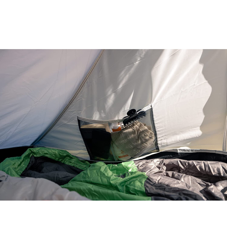 Coleman 4-person dome tent Darwin 4 Plus (grey/light green, with tunnel stem, model 2023)